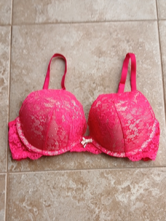 Victoria's Secret Other - Victoria's Secret Dream Angels 34C Bright Pink Lace Push-Up Bra